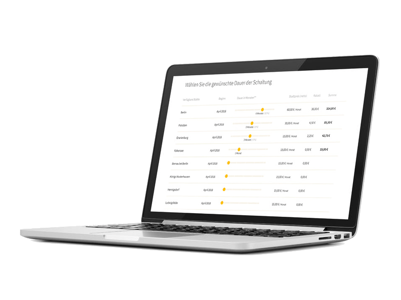Top-Eintrag Dashboard Ansicht
